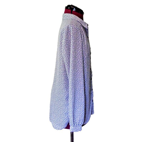 Primark Button Down Shirt Multicolor Womens Size 6 Floral Pleated - Picture 4 of 7